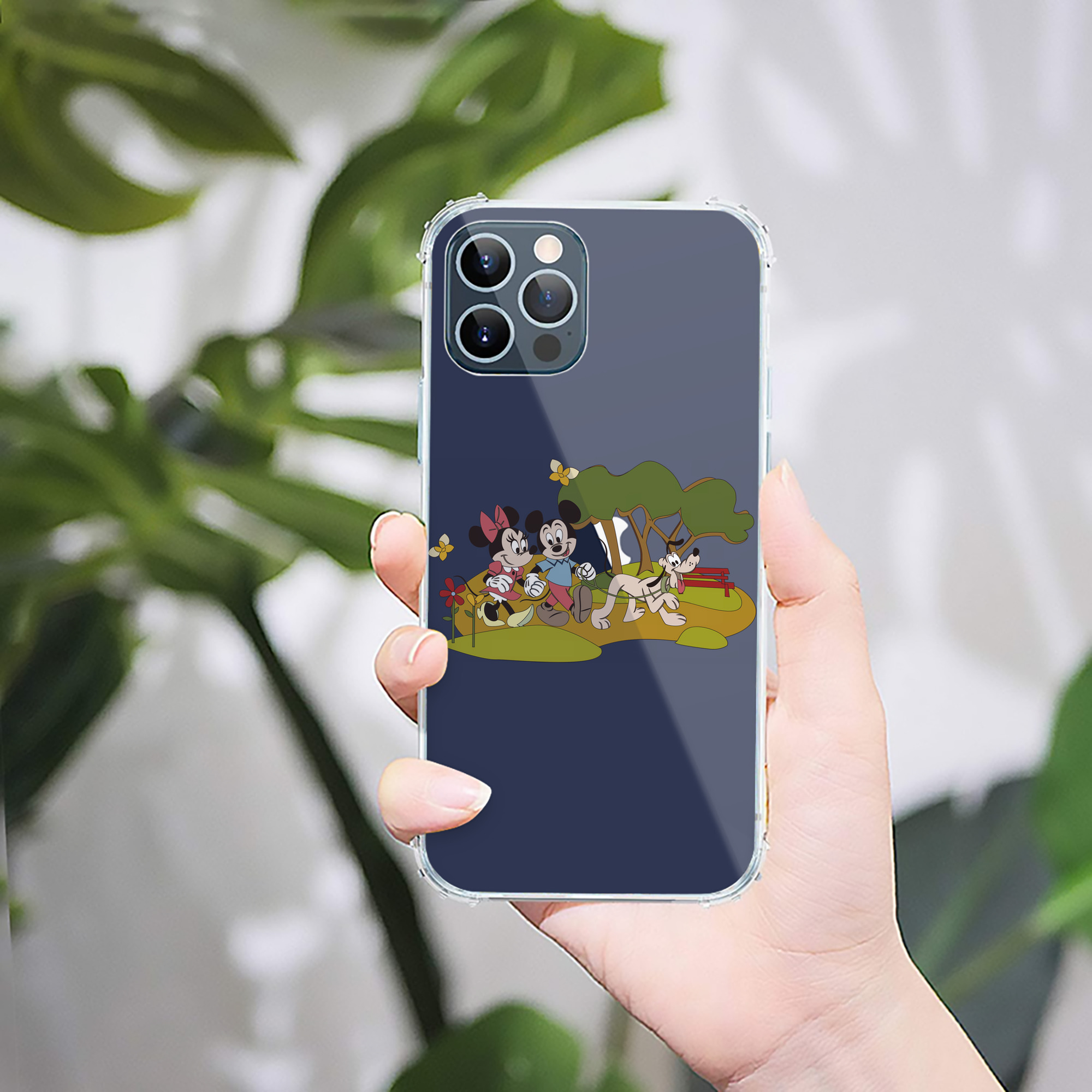 （画像用） ミッキーマウス Mickey Mouse 【iPhone 12シリーズ対応】透明スマホケース（クリアソフトケース）